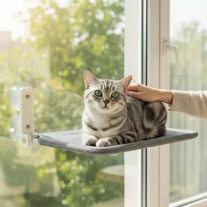 Los más vendidos al por mayor: Ventosa para ventana para gatos, hamaca colgante, cama, estante que ahorra espacio, para tomar el sol, OEM ODM - Product Image 2