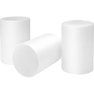 Paralume in Vetro Smerigliato Bianco Opale, Confezione da 3 Pezzi per Coperture e Paralumi di Lampade - Product Image 1