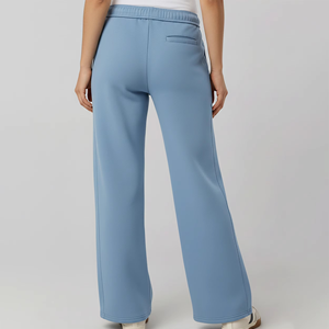 Pantalon de jogging ample et confortable pour femme, taille haute avec cordon de serrage, respirant, coupe droite, style décontracté, vente en gros - Product Image 2