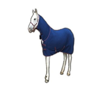 Couverture de cheval en laine bleue et polaire, type combo, pour l'extérieur, pour le dressage et l'équitation, fabriquée à Kanpur, Inde - Product Image 3