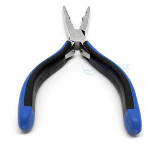 Alicates Multiusos de Acero Inoxidable de 6 Pulgadas, Ligeros y Reutilizables, para Extensiones de Cabello, con Mango Azul y Negro, Aguja de Ganchillo para Peinado - Product Image 3