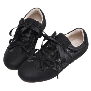 Zapatos planos de ballet de cuero genuino para mujer de Ann'S, con cordones de cinta, informales, de tacón bajo - Product Image 3