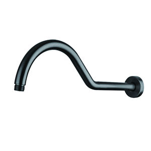 Braccio per Doccia Nero Opaco da 17 Pollici con Flangia per Accessori Bagno - Product Image 1