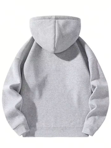 เสื้อฮู้ดซิปครึ่งตัวผู้ชาย FLEETA IMPEX สีเทา ผ้าฟลีซ เสื้อสวมหัวลำลอง แขนยาว เสื้อฮู้ดผู้ชาย - Product Image 4