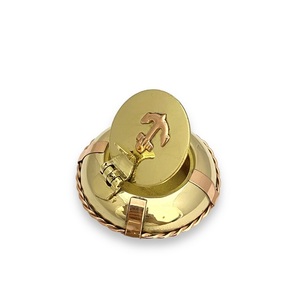 Cenicero de 2.5 Pulgadas con Anillo de Cobre, Elegante Porta Cenizas Redondo de Metal para Decoración de Mesa en Hogar u Oficina y Accesorio de Uso Diario - Product Image 4