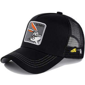 Bugs Bunny Embroidered Mesh Trucker <b>Hat</b> 6-Panel Adjustable Unisex Casual Cap Spring <b>Summer</b> Style - Product Image 1