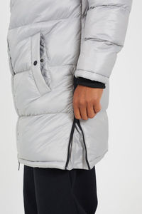 Chaqueta acolchada con capucha y logotipo personalizado, nuevo diseño, chaqueta acolchada con capucha y botones para hombre, con cuello alto y relleno de látex. - Product Image 3