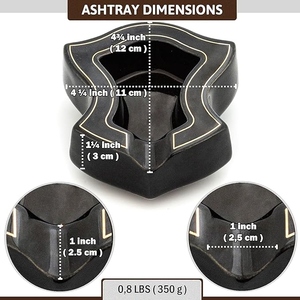 Cenicero de Aluminio para Cigarros sin Humo, 4 Ranuras, Resistente, para Uso en Exteriores, Patio, Hogar u Oficina, Decoración de Estilo Americano - Product Image 4