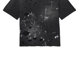 Camisetas Modernas Holgadas con Efecto Desgastado para Hombre, 100% Algodón, Ligeras, con Impresión de Logotipo Personalizado, Ropa Urbana, Servicio OEM - Product Image 5