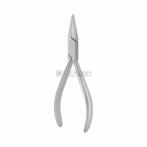 Pinzas Profesionales de Punta Plana para Prótesis, Mandíbulas Lisas, Acero Inoxidable, Longitud 14.5 cm, Instrumentos Médicos Dentales y de Ortodoncia - Product Image 1
