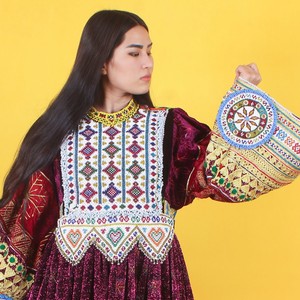 Premium Cotton Ethnic Embroidered Maxi <b>Dress</b> Handmade Custom Design Export Quality Afghani Casual <b>Dresses</b> - Product Image 5