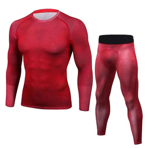 OEM Unisex <b>Compression</b> Sets 2 Piece Set Breathable Light Weight 100% Polyester Custom Colors Front Logo Position - Product Image 1