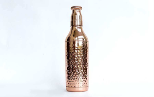 Pure Copper <b>Bottle</b> With Polish Finished Indian Hand Made Health Benefits Copper <b>Bottle</b> Metal Drinking Water <b>Bottle</b> BY LOW PRICE - Product Image 2