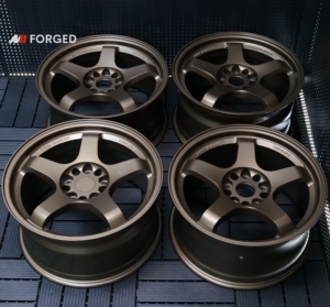 Roues forgées MN Nismo LMGT4 Bronze pour <span class=keywords><strong>Nissan</strong></span> <span class=keywords><strong>Skyline</strong></span> R33 R34 <span class=keywords><strong>GTR</strong></span> 300Z Maintien des jantes forgées - Product Image 1
