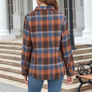 Camisa de algodón de ajuste fácil último estilo algodón hecho nueva llegada agujas antiarrugas sólido de talla grande transpirable Mujer manga completa - Product Image 2