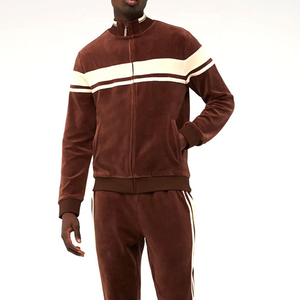 Survêtements d'hiver à capuche en velours 100 % coton, décontractés, surdimensionnés, avec logo personnalisé, taille élastique, pour hommes - Vente en gros OEM de haute qualité - Product Image 6