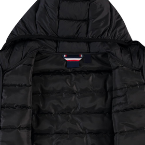 2026 New <b>Men</b> Hooded Puffer <b>Jacket</b> <b>Lightweight</b> Windproof Winter Coat Zipper Closure Side Pockets Casual Outerwear Solid <b>Black</b> - Product Image 4