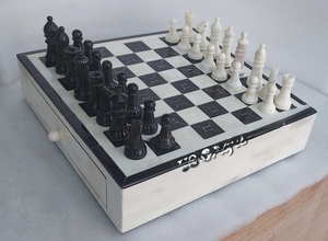 ILAHI's Eco-Friendly Rustic Polished Rectangle <b>Chess</b> <b>Board</b> Game 100% Handmade Pure Wood Animal/Love Style Customized Size <b>Chess</b> - Product Image 4