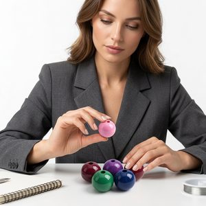 Perles rondes en résine blanche, en cristal de lampwork, pour la fabrication de bijoux - Product Image 1