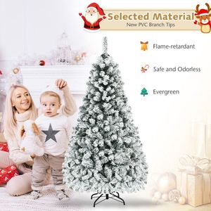 Albero di Natale Artificiale Premium Effetto Neve con Cerniere, Pre-Illuminato - Product Image 6