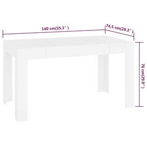 Tavolo da Pranzo Medio Semplice in Legno Ingegnerizzato Bianco - Product Image 5