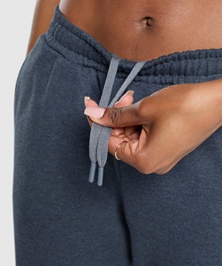 Pantalones de gimnasio de cintura media con diseño personalizado para mujer Pantalones de chándal de punto de algodón de ajuste regular con cordón y Frente plano para el invierno - Product Image 3