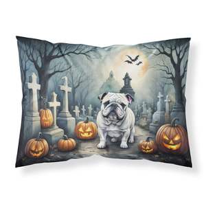 Bulldog Anglais Spooky Halloween Standard Taie d'oreiller Léger Super Doux Facile d'entretien Décoratif Artwork Coussin Cas - Product Image 1