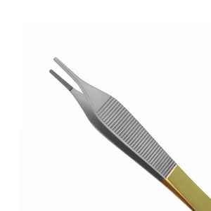 Pince à tissus manuelle Adson 12 cm en acier inoxydable, pointe dentée 3 mm, instruments chirurgicaux droits, Classe I, certifiée CE - Product Image 4