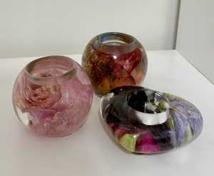 <b>Top</b> Rated Handmade Wooden & Epoxy <b>Resin</b> Candle Holder for Modern Home Decor Diwali Christmas Celebrations Best Price - Product Image 4