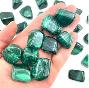 Piedras de malaquita natural pulidas y lisas, malaquita verde con bandas, cristal curativo para Reiki, meditación, energía, decoración, venta al por mayor - Product Image 3