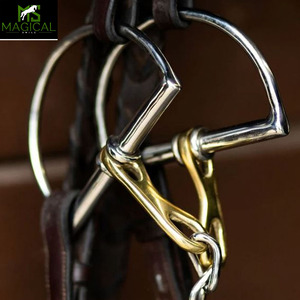 Mors de cheval sur mesure de haute qualité, mors de dressage en forme de goutte d'eau avec anneau en D, en argent allemand et acier inoxydable, toutes tailles en stock - Product Image 1