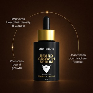 Sérum de croissance de barbe pour hommes en marque privée pour une barbe plus fournie et des racines de barbe plus fortes - Product Image 3