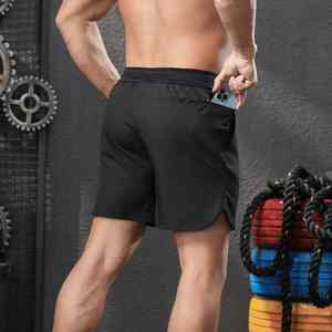 Pantalones Cortos Deportivos Casuales para Hombre con Malla de Secado Rápido, Cintura Media, Abertura Lateral, Personalizados para Correr y Entrenar - Product Image 3