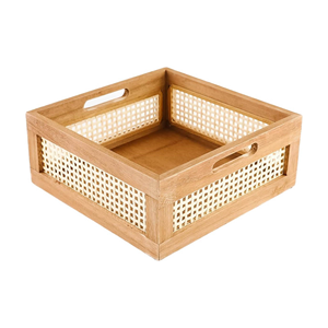Cesta Moderna de Bambú Tejida Ecológica con Asas Integradas para Almacenamiento Decorativo en Cocina, Despensa, Oficina, Caja de Herramientas - Product Image 3