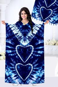 Women Tie Dye <b>Kaftan</b> Dress Bohemian Loose Fit Long <b>Beach</b> Cover Up Vacation Loungewear - Product Image 4