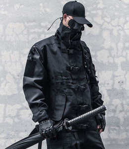 Chaqueta Táctica Urbana Techwear para Hombre, Impermeable, Multibolsillos, Cortavientos Funcional, Estilo Urbano, Cyberpunk, Ninja, Parka Utilitaria - Product Image 4