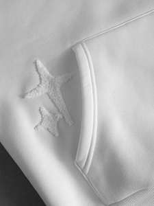 Sweat-shirt à capuche oversize blanc pour femme, en molleton doux, décontracté, pour tous les jours, mode hiver. - Product Image 2