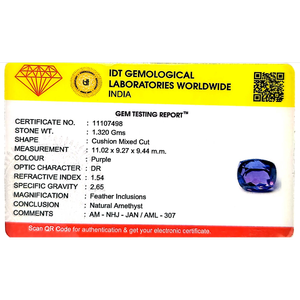 Certified 3.65 Carat Natural Amethyst Gemstone-Wholesale <b>Purple</b> Stone - Product Image 4