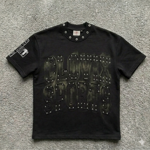 Camiseta de Verano Unisex de Cuello Redondo Ancho, Manga Corta, Oversize, para Hombre, 250 g/m², Algodón, Estilo Vintage, Lavado Ácido, Superventas - Product Image 2