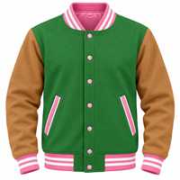 Veste universitaire pour homme, logo personnalisé, bicolore, style baseball, boutons pression, veste bomber universitaire, streetwear, vente en gros, OEM, ODM