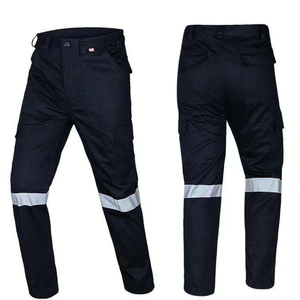 Custom Logo High Visibility <b>Waterproof</b> Breathable Polyester Utility Trousers Heavy Duty Twill Multi Pocket Reflective <b>Tape</b> - Product Image 1