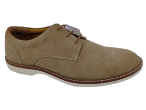 Chaussures Derby décontractées pour hommes Dlords en daim marron, confortables, respirantes, antidérapantes, avec doublure en maille et semelle extérieure en caoutchouc - Product Image 1