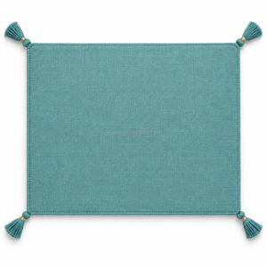 Housse de Challah en lin ethnique décorative, bords soigneusement finis, détails attrayants, conçue pour compléter la table traditionnelle - Product Image 3