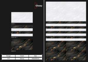 Azulejos de Pared de Cerámica con Acabado Brillante Premium de 300X600MM, Diseño Elegante para Decoración y Estilismo de Interiores de Cocina y Baño - Product Image 3