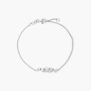 Cosmos Lab-Grown Diamond Round Brilliant Cut Filled Luxury <b>Bracelet</b> in White Gold - Product Image 3