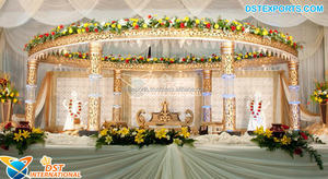 Mandap de Estilo Único para Bodas Indias, Mandap Hindú para Bodas, Mandap de Madera Tallada, Mandap Majestuoso para Bodas Indias en Australia - Product Image 4