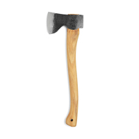 Hache de bûcheron à dos plat pour le bricolage, manche en bois, lame en acier forgé, outil de coupe de bois, outil manuel de foragesterie