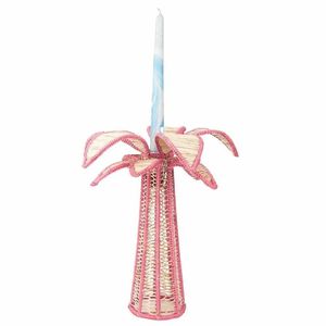 Modern Creative Tropical Rattan Candle Holder Palm <b>Tree</b> Design Handmade Wicker Home Decor for Dining <b>Table</b> and Parties - Product Image 1