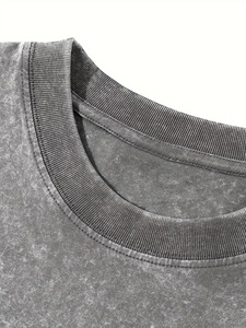 Camisetas de Hombre de Alta Calidad, Estilo Vintage, Lavadas con Ácido, Estampadas, Cuello Redondo, Manga Corta, para Deporte - Product Image 6