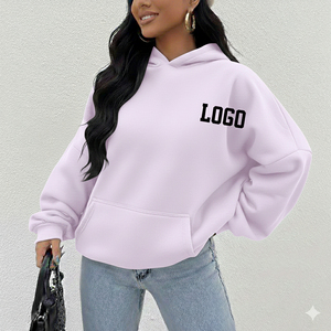 Sudadera con Capucha Extra Grande de Invierno, 100% Algodón Ecológico, para Mujer, Servicio OEM, Ropa Urbana de Alta Calidad, Gran Venta - Product Image 5